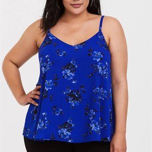 torrid Sophie Blue Floral Dbl Layer Swing Cami 3X